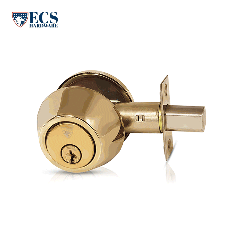 Premium Single Cylinder Deadbolt Lock Polished Brass SC1/KW1