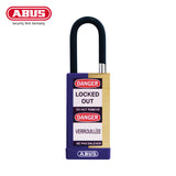 ABUS - 74MLB/40 - Key Retaining Vinyl Encased Solid Brass Padlock with Optional Keying and Optional Finish - 1-37/64 Inch Width