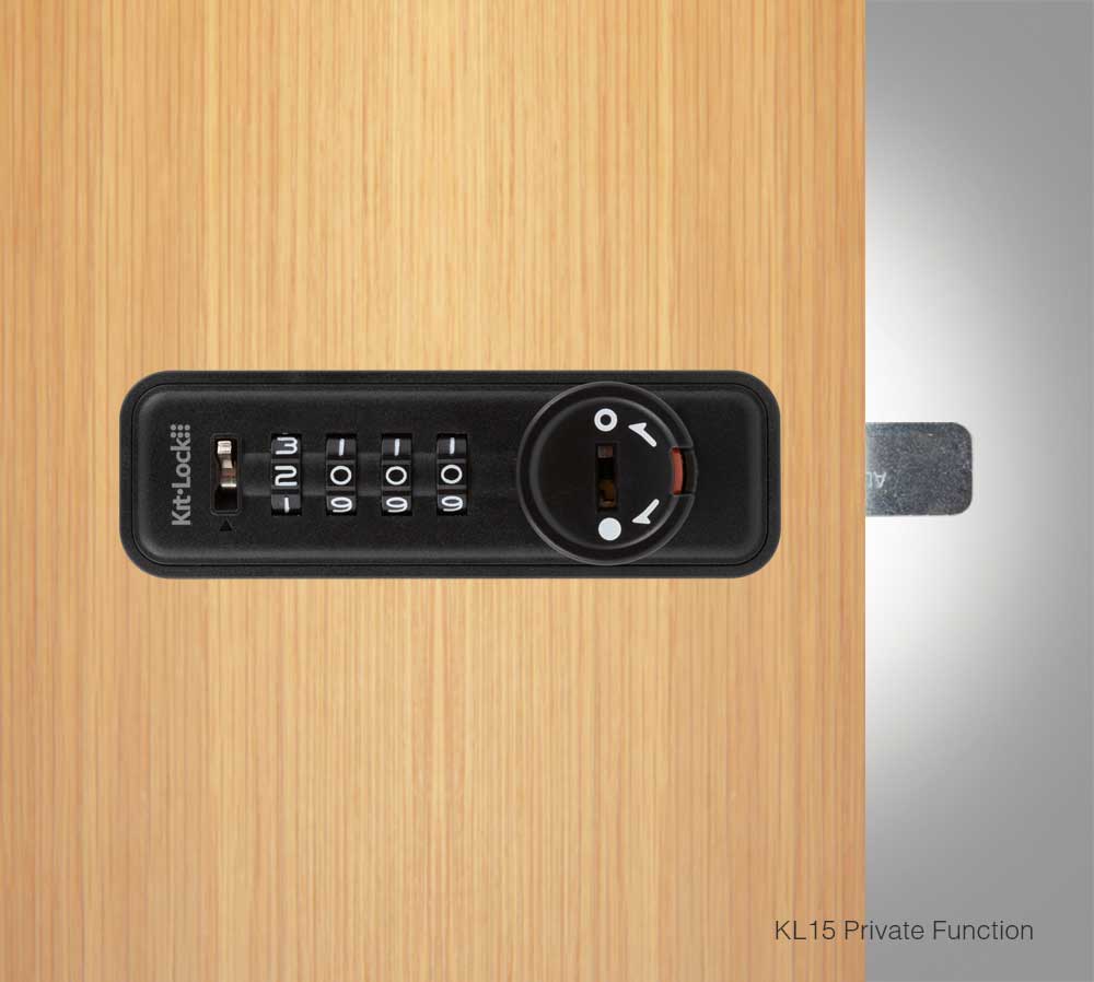 Codelocks KL15 Black Mechanical Optional Function KitLock with Optional Handing