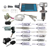 Automotive Original Lishi Starter Pack with Free Pinning Mat and Training Vice Grip - Bundle of 13 Lishis and Cylinders