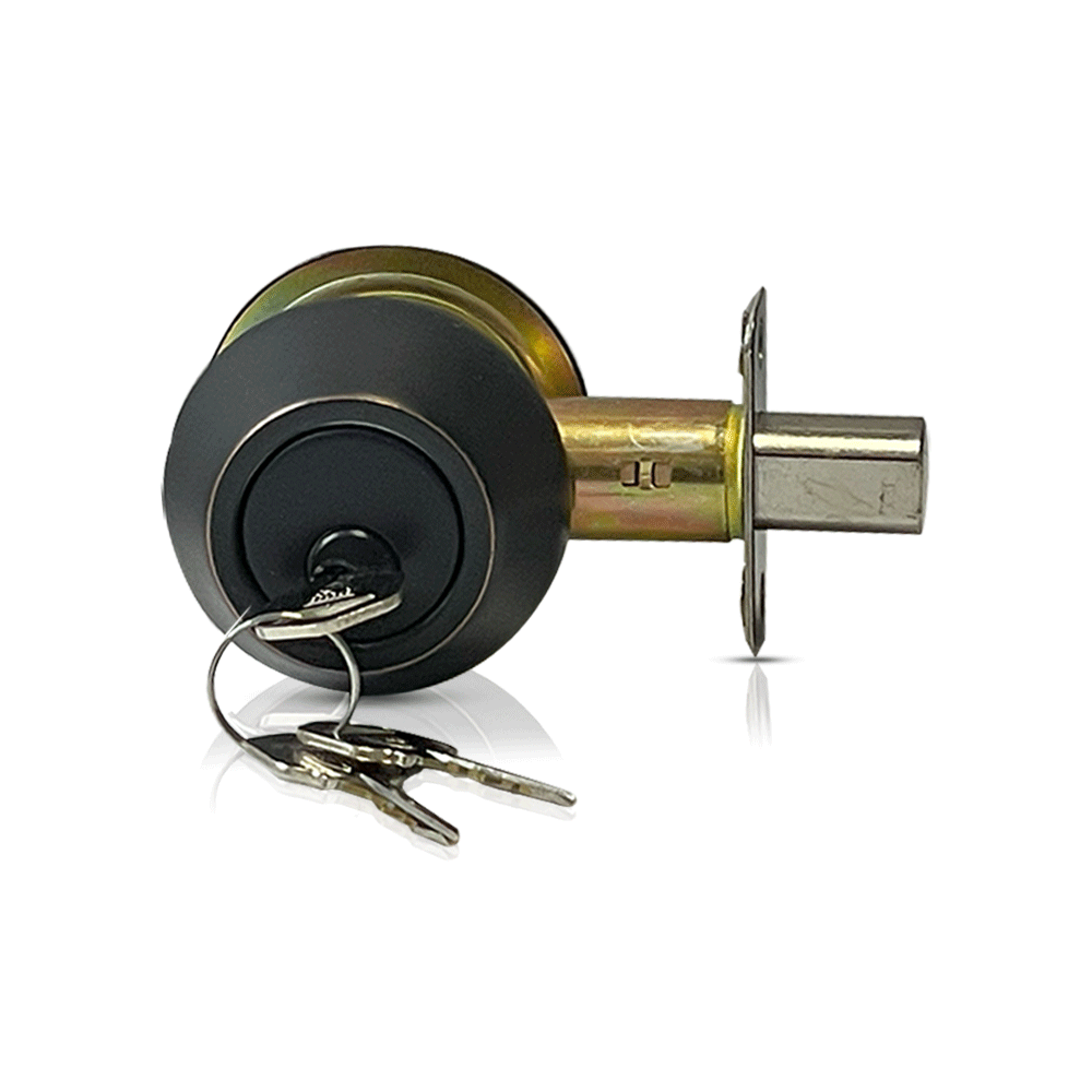 ECS HARDWARE - Durable Double Cylinder Deadbolt Lock - Oil Rubbed Bronze - Grade 3 (SC1/KW1)