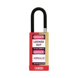 ABUS - 74MLB/40 - Key Retaining Vinyl Encased Solid Brass Padlock with Optional Keying and Optional Finish - 1-37/64 Inch Width