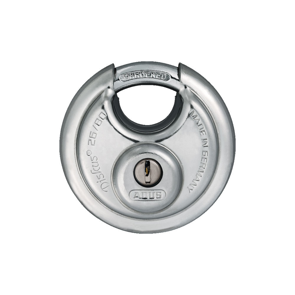 ABUS - 26/80 - Heavy-Duty Stainless Steel Padlock with Optional Keying - 3-5/32 Inch Width