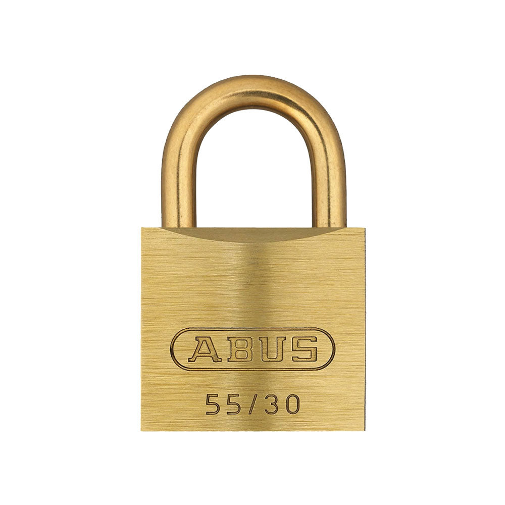 ABUS - 55MB/30 - Self-Locking Solid Brass Padlock with Optional Keying - 1-9/64 Inch Width