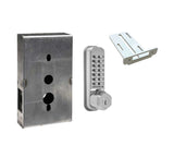 Codelocks CL255 Mechanical, Light Duty, Grade 2, Optional Finish, Tubular Mortise Latchbolt, Key Override Gate Box Kit