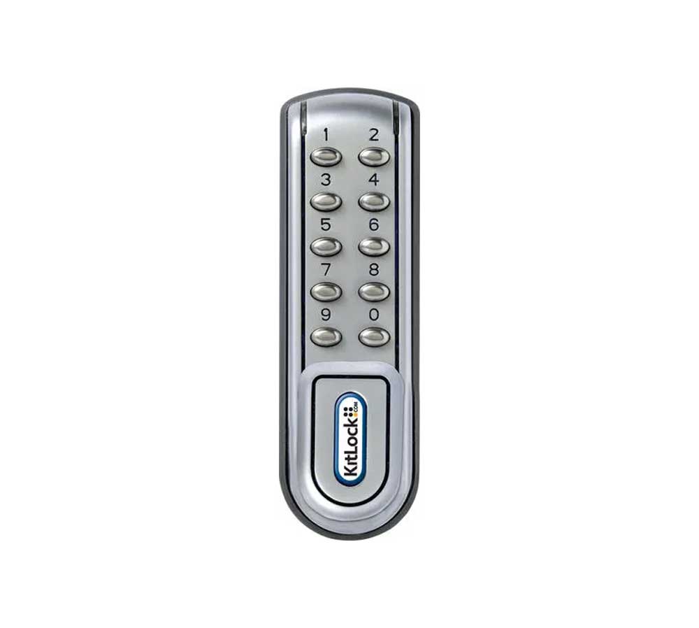 Codelocks KL1200 Electronic, Heavy Duty, Silver KitLock with Optional Handing