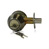 ECS HARDWARE - Durable Double Cylinder Deadbolt Lock - Antique Brass - Grade 3 (SC1/KW1)