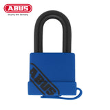 ABUS - 70IB/35 - Plastic Covered Extreme Weatherproof Rustproof Marine Grade Blue Brass Padlock with Optional Keying - 1-59/64 Inch Width