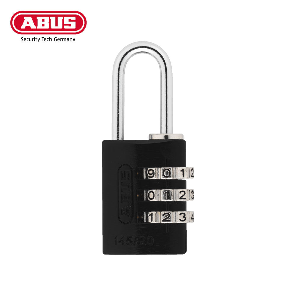 ABUS - 145/20 - Corrosion Resistant Solid Aluminum 3-Digit Code Combination Lock with Optional Finish