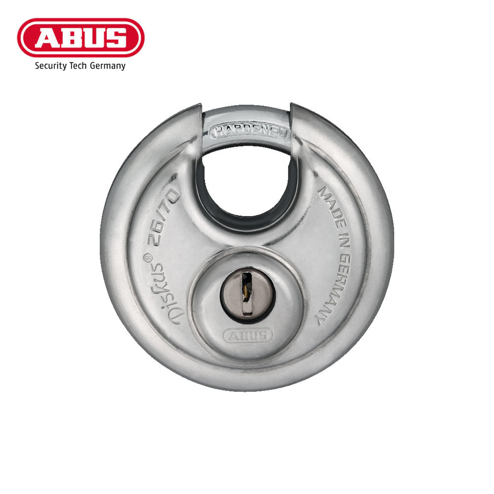 ABUS - 26/70 - Heavy-Duty Stainless Steel Padlock with Optional Keying - 2-3/4 Inch Width