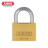 ABUS - 55/50 - Self-Locking Solid Brass Padlock with Optional Keying - 1-57/64 Inch Width