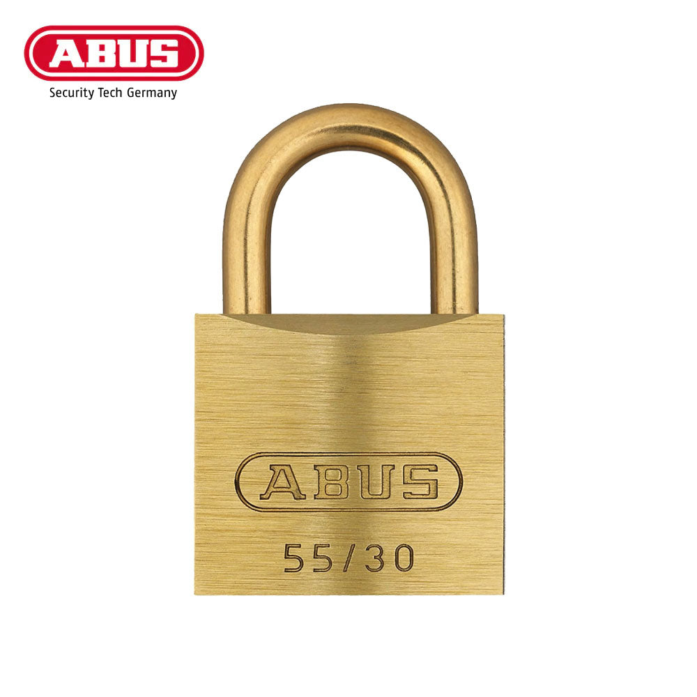 ABUS - 55MB/30 - Self-Locking Solid Brass Padlock with Optional Keying - 1-9/64 Inch Width