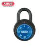 ABUS - 78/50 KC B - Corrosion Resistant Black KTL-Coated Blue Combination 3-Dial Padlock w/ Key Control - 1 31/32" Width