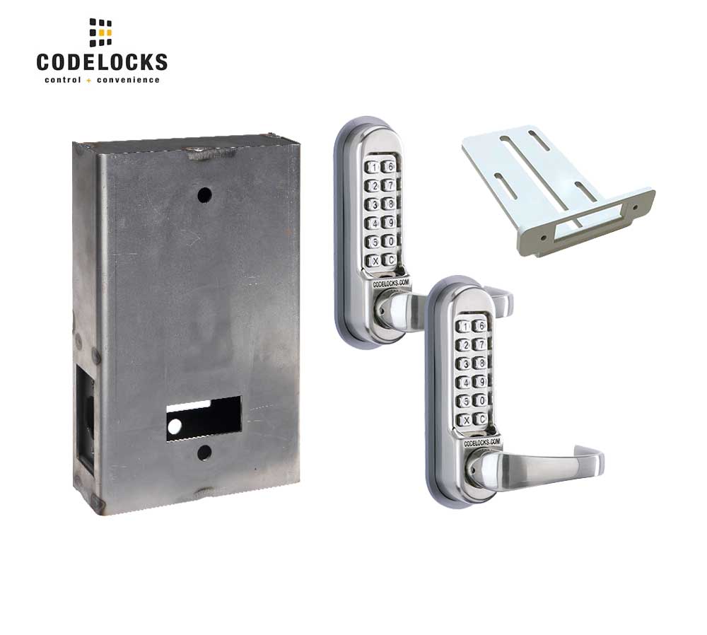 Codelocks CL510 Mechanical, Heavy Duty, Optional Finish, Back to Back, Tubular Latchbolt Gate Box Kit