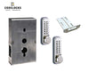 Codelocks CL290 Mechanical, Light Duty, Grade 2, Optional Finish, Tubular Mortise Latchbolt, Key Override, Back to Back Gate Box Kit