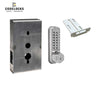 Codelocks CL210 Mechanical, Light Duty, Grade 2, Stainless Steel, Tubular Mortise Latchbolt, Key Override Gate Box Kit