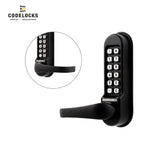 Codelocks CL515 Mechanical, Heavy Duty, Marine Grade Black, Back to Back Optional Backset Tubular Mortise Latch