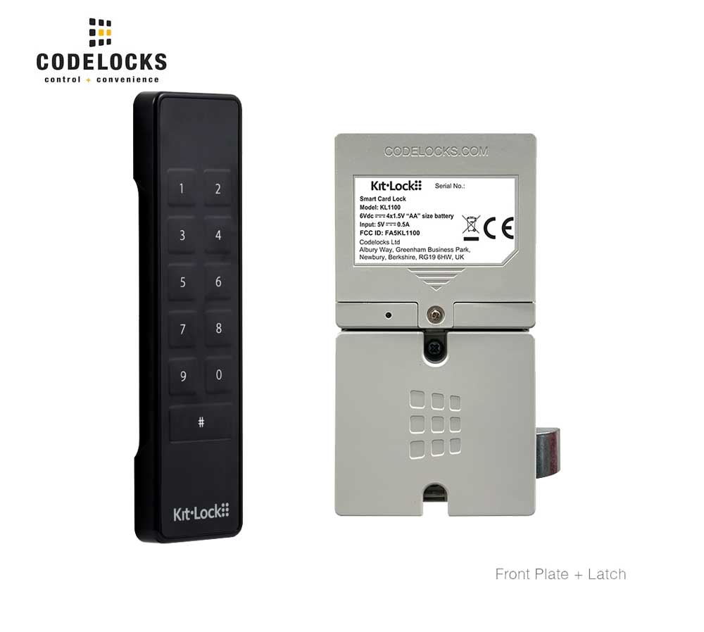 Codelocks KL1100 Optional Finish Electronic KitLock Keypad Locker Lock with Powered Latch