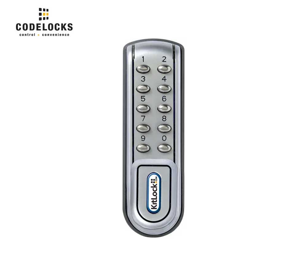 Codelocks KL1200 Electronic, Heavy Duty, Silver KitLock with Optional Handing