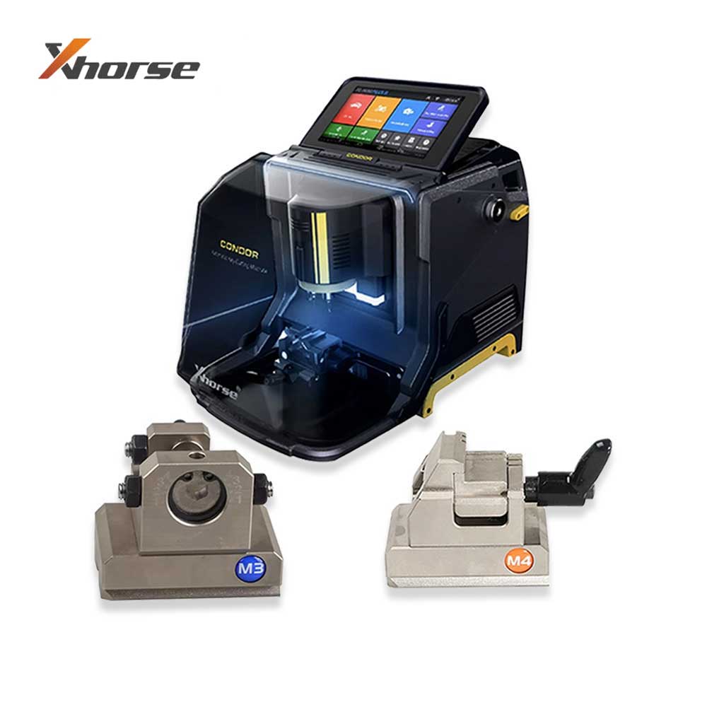 Xhorse Condor MINI Plus II Key Cutting Machine with free Tibbe M3 Jaw SL261-B and M4 JAW Clamp