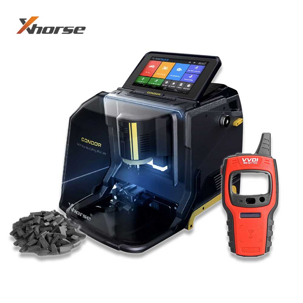 Xhorse Condor MINI Plus II Key Cutting Machine with free VVDI MINI Key Tool and 40 Super Chips XT27A