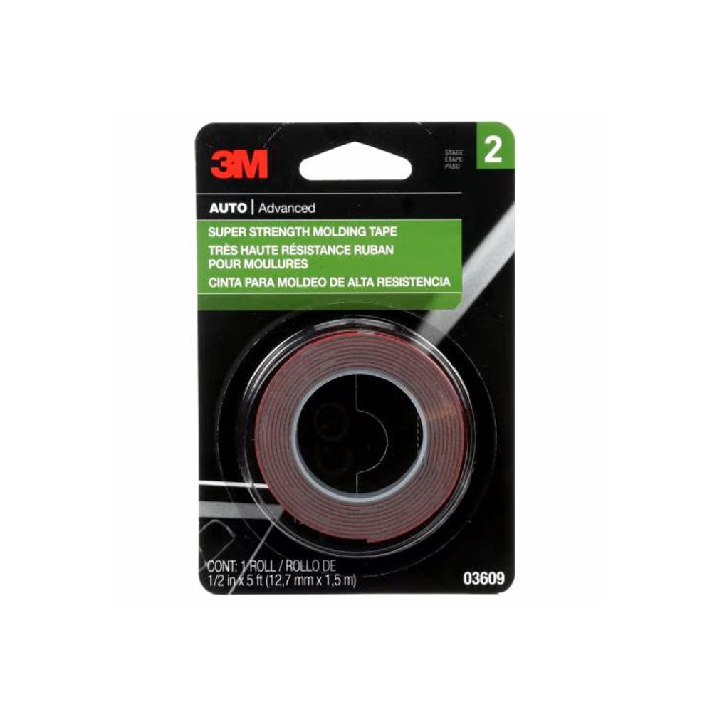 3M - 03609 - Super Strength Molding Tape - 1/2" x 5'