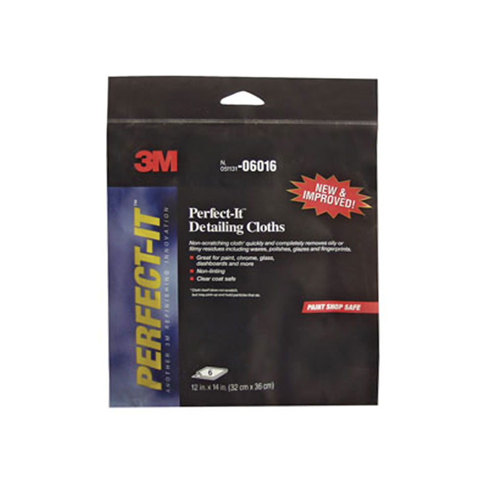 3M - 06016 - Perfect-It Detailing Cloth - 12" x 14" - 6 Cloths Per Pack