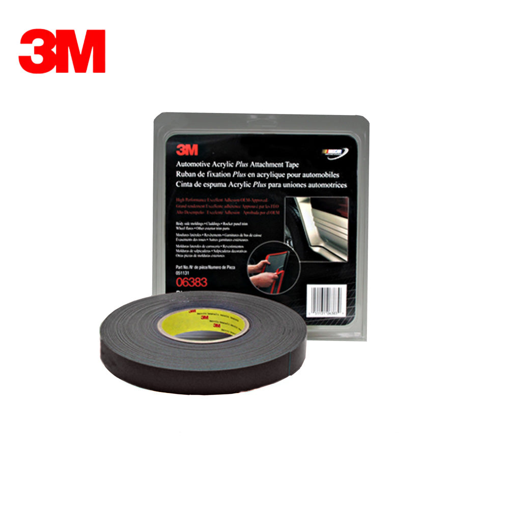 3M - 06383 - Automotive Acrylic Plus Attachment Tape - 7/8" x 20 Yard - Black