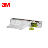 3M - 06728 - Premium Plastic Sheeting with 233+ Masking Tape (36 mm) - 16' x 350'