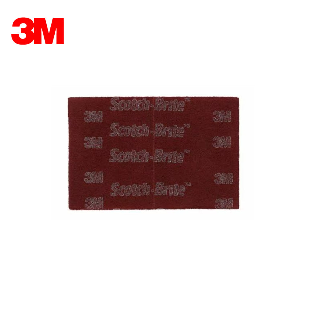 3M - 07447 - Scotch-Brite Hand Pad - HP-HP - A/O Very Fine - 6" x 9" - Maroon