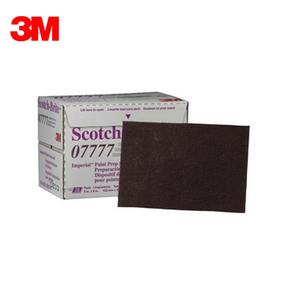 3M - 07777 - Scotch-Brite Paint Prep Scuff Hand Pad Maroon - 20 Pads Per Box