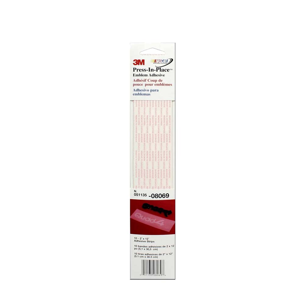 3M - 08069 - Press-In-Place Emblem Adhesive - 2" x 12"