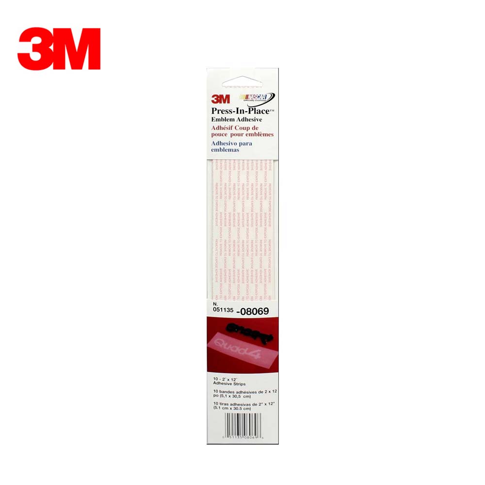 3M - 08069 - Press-In-Place Emblem Adhesive - 2" x 12"