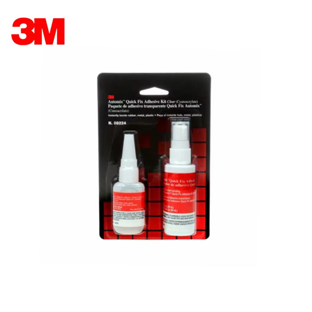 3M - 08224 - Quick Fix with Accelerator Kit - 0.7 oz Adhesive/2.0 oz Accelerator Bottles