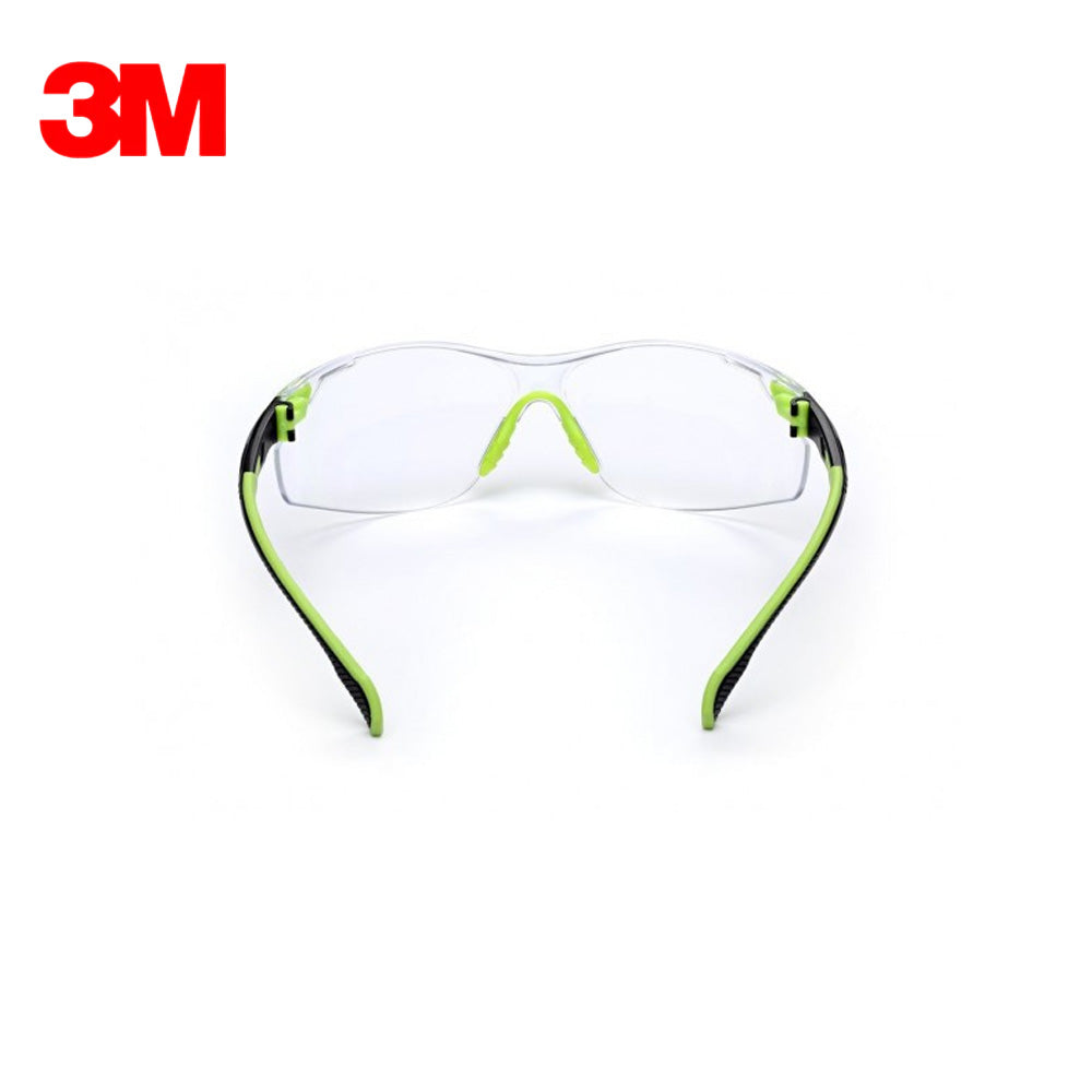 3M - 27182 - Solus 1000-Series Safety Glasses S1201SGAF - Clear Scotchgard Anti-Fog Lens - Green/Black