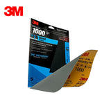 3M - 32021 - Wetordry Sandpaper - 1000 Grit - 9" x 11" - 5 Sheet Per Pack