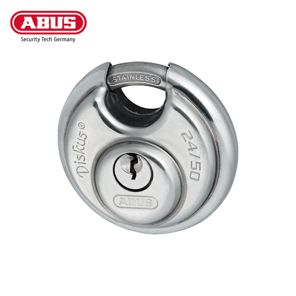 ABUS - 24IB/50 - Extreme Corrosion Resistant Rustproof Stainless Steel Diskus Padlock with Optional Keying - 2-1/64 Inch Width