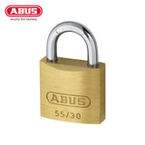 ABUS - 55/30 - Self-Locking Solid Brass Padlock with Optional Keying - 1-9/64 Inch Width