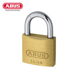 ABUS - 55/40 - Self-Locking Solid Brass Padlock with Optional Keying - 1-1/2 Inch Width