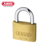 ABUS - 55/50 - Self-Locking Solid Brass Padlock with Optional Keying - 1-57/64 Inch Width