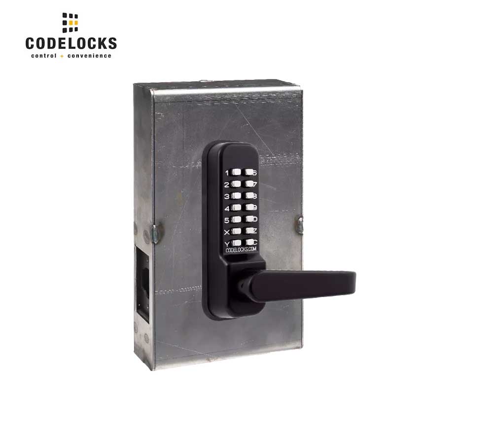 Codelocks CL410 Mechanical, Marine Grade, Medium Duty, Black Tubular Latchbolt Gate Box Kit