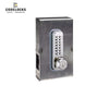 Codelocks CL210 Mechanical, Light Duty, Grade 2, Stainless Steel, Tubular Mortise Latchbolt, Key Override Gate Box Kit