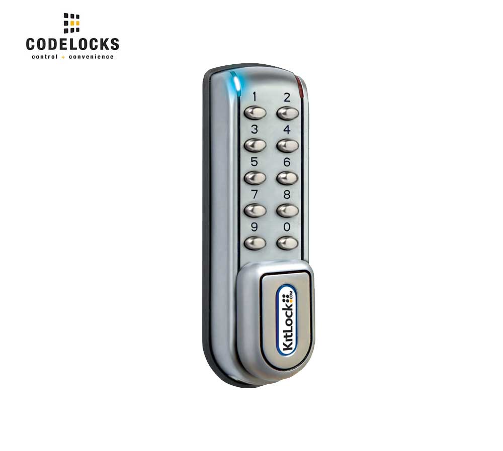 Codelocks KL1200 Electronic, Heavy Duty, Silver KitLock with Optional Handing