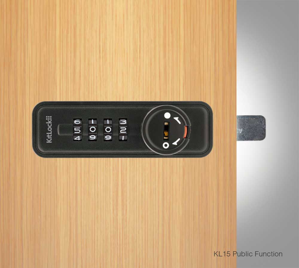 Codelocks KL15 Black Mechanical Optional Function KitLock with Optional Handing