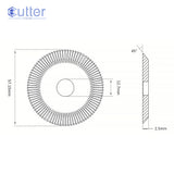 High Grade HSS M35 57.15mm (45Â°) Angle Milling Cutter for HPC - P-625