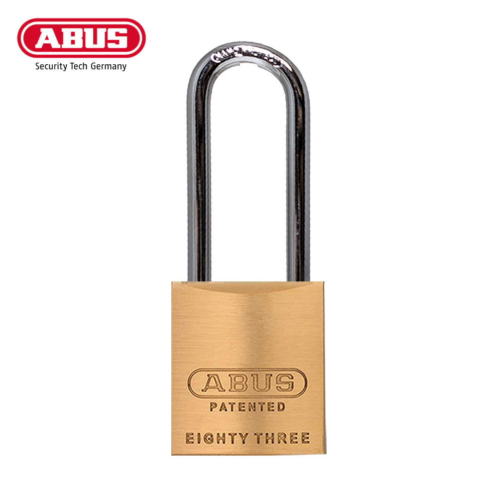 ABUS - 83/45 - Rekeyable Corrosion Resistant Brass Padlock with Optional Shackle Length and Optional Keyway - 1-53/64 Inch Width