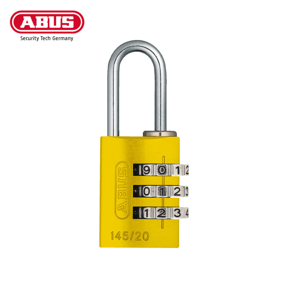 ABUS - 145/20 - Corrosion Resistant Solid Aluminum 3-Digit Code Combination Lock with Optional Finish