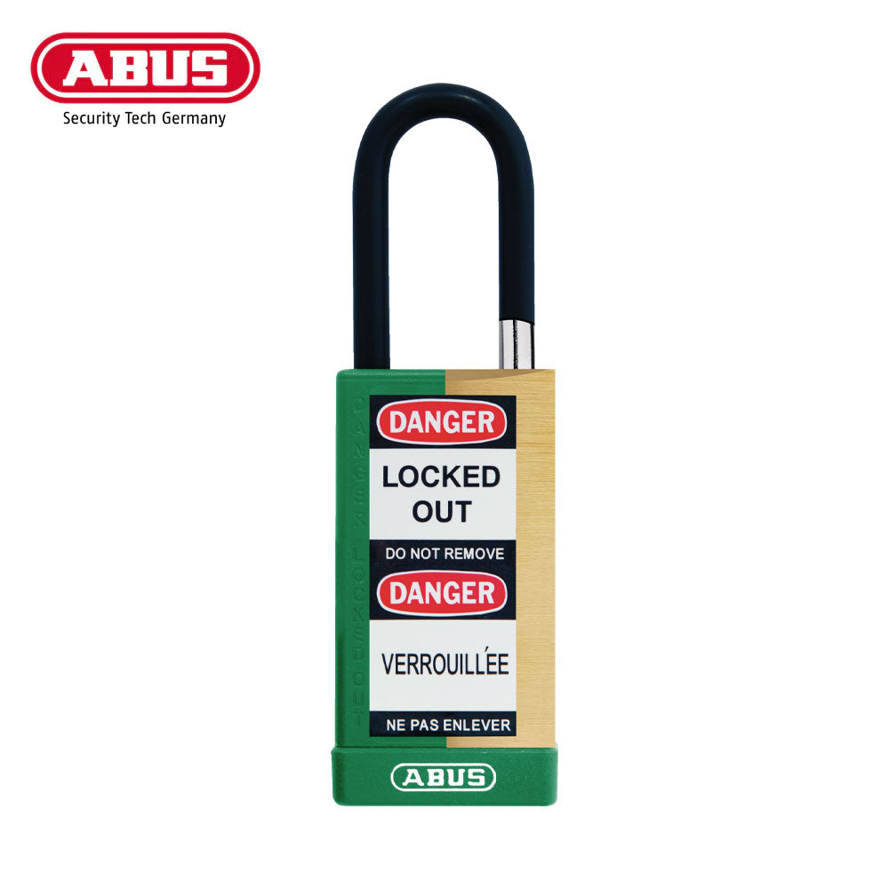 ABUS - 74MLB/40 - Key Retaining Vinyl Encased Solid Brass Padlock with Optional Keying and Optional Finish - 1-37/64 Inch Width