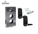 Codelocks CL610 Mechanical, Heavy Duty, Grade 2, Optional Finish, Back to Back, Tubular Latchbolt Gate Box Kit