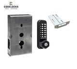 Codelocks CL255 Mechanical, Light Duty, Grade 2, Optional Finish, Tubular Mortise Latchbolt, Key Override Gate Box Kit